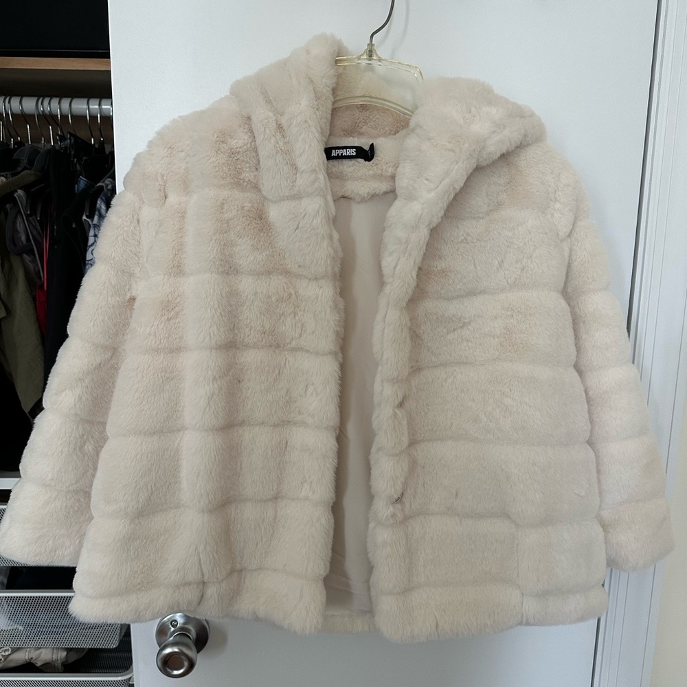 Apparis Kids Goldie Coat in Ivory